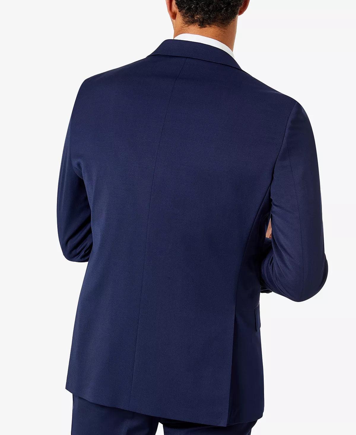Tommy Hilfiger Mens Modern fit Tuxedo Jacket Blazer 46 R Blue Solid Stretch