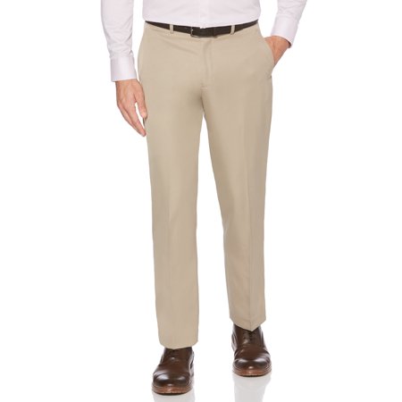 Perry Ellis Mens Modern fit Dress Pants 38 / 32 Beige Solid Stretch