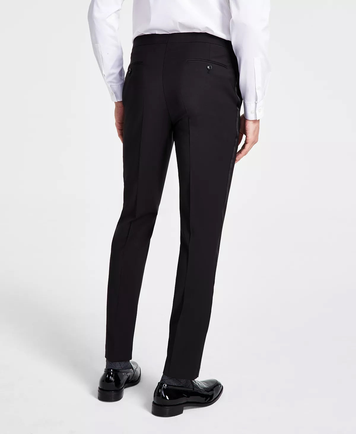 Calvin Klein Mens Skinny fit Dress Tuxedo Pants 30 / 32 Black Solid Stretch