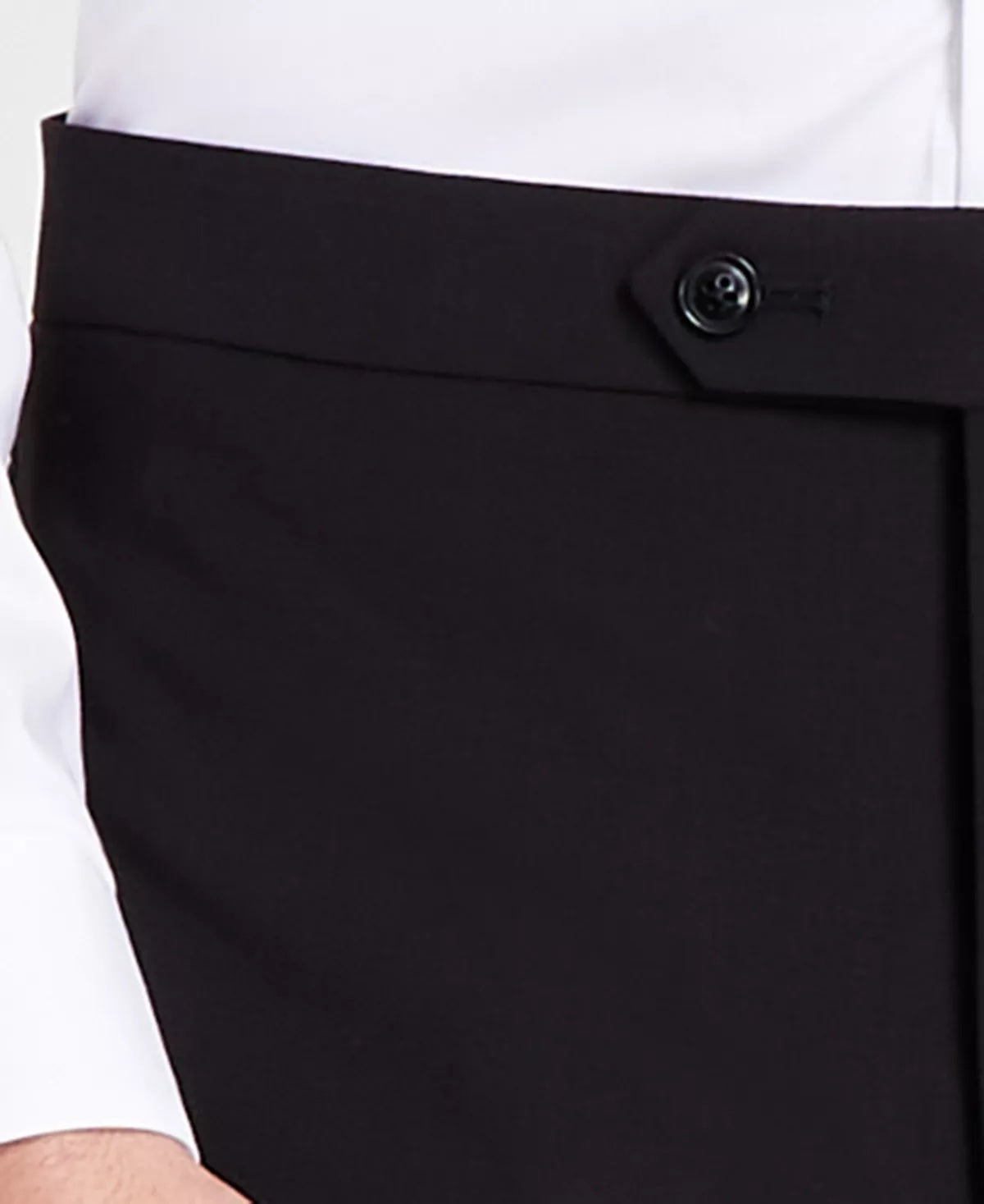 Calvin Klein Mens Skinny fit Dress Pants 34 / 34 Black Solid
