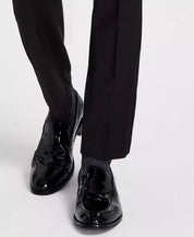 Calvin Klein Mens Skinny fit Dress Pants 34 / 30 Black Solid Stretch