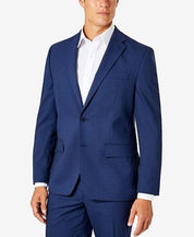 Van Heusen Mens Classic fit 2 Piece Suit 36 R / 29 Waist Blue Plaid Stretch