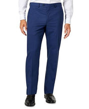 Van Heusen Mens Classic fit 2 Piece Suit 38 R / 31 Waist Navy Blue Plaid Stretch