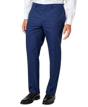 Van Heusen Mens Classic fit 2 Piece Suit 38 R / 31 Waist Navy Blue Plaid Stretch