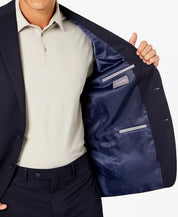 Van Heusen Mens Classic fit 2 Piece Suit 36 R / 29 Waist Navy Blue Solid