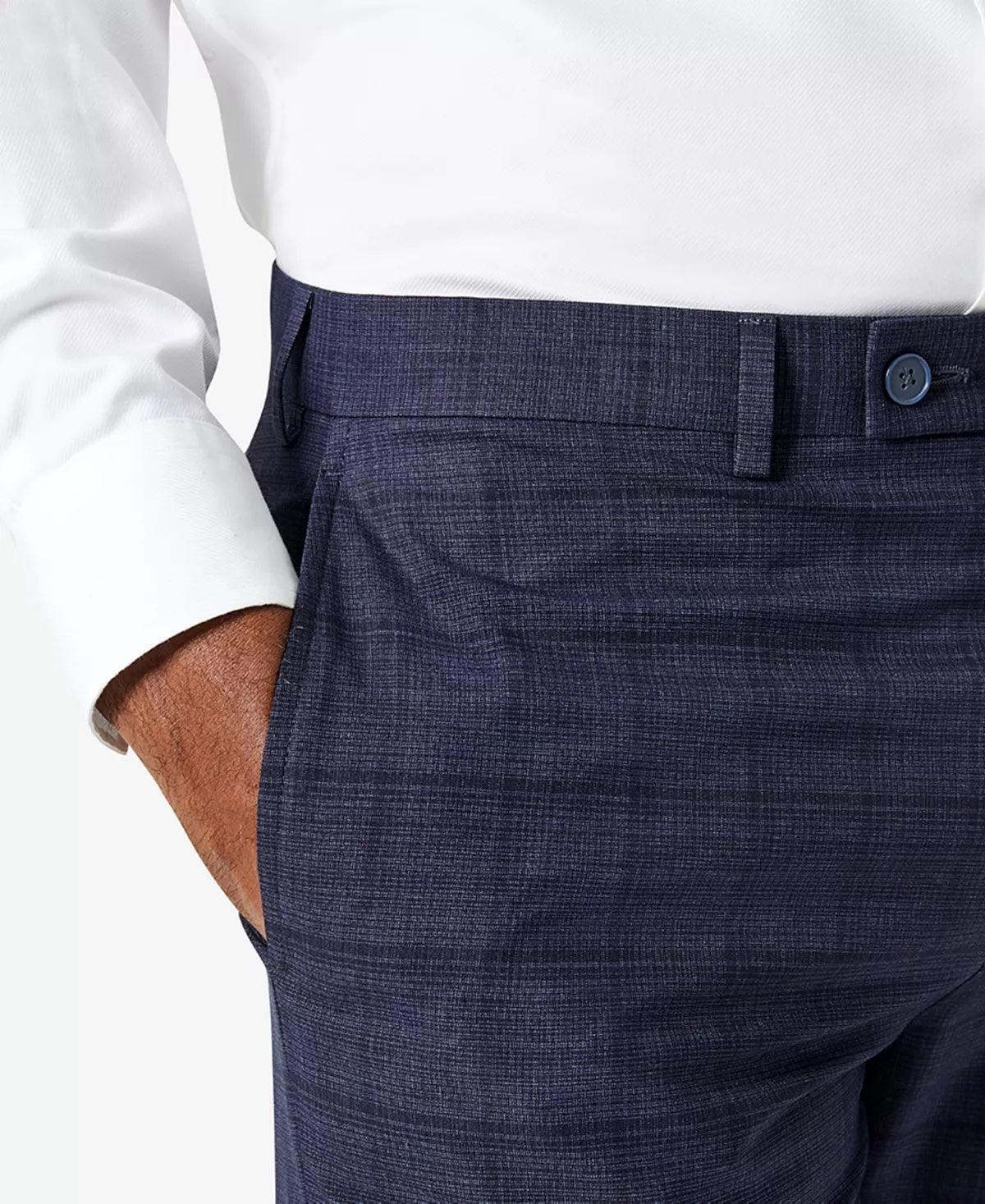 Calvin Klein Slim-Fit Dress Pants Dark Blue 36 x 30