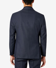 KENNETH COLE Men's Suit 36S / 29 x 32 Navy Blue Birdseye Slim-Fit Flex Stretch