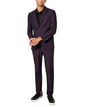 KENNETH COLE Men's Suit 42R / 35 x 32 Purple Slim-Fit Ready Flex Stretch
