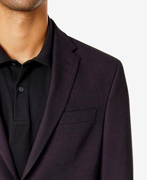 KENNETH COLE Men's Suit 42R / 35 x 32 Purple Slim-Fit Ready Flex Stretch