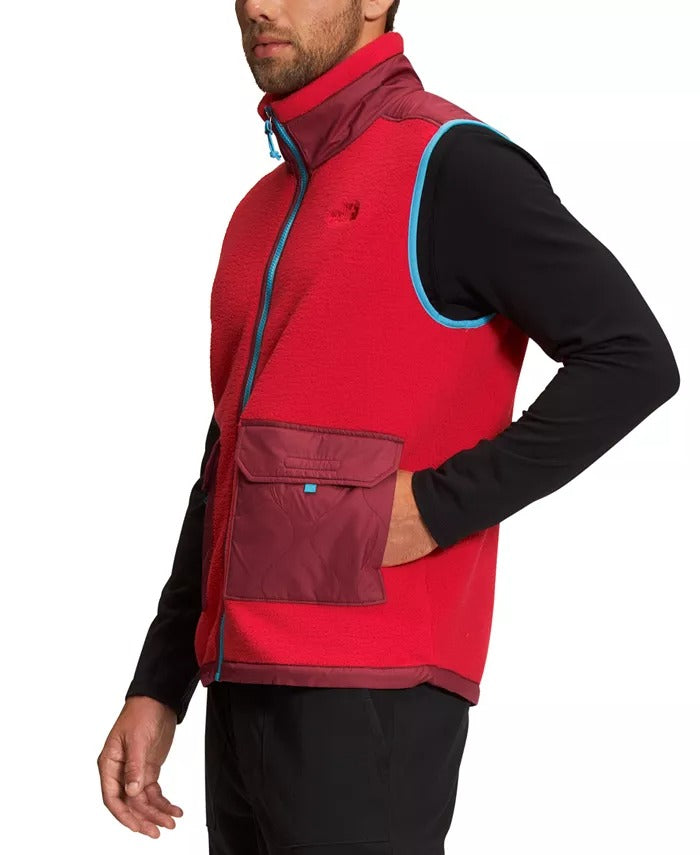 THE NORTH FACE Men's Royal Arch Full Zip Fleece Vest Small Red