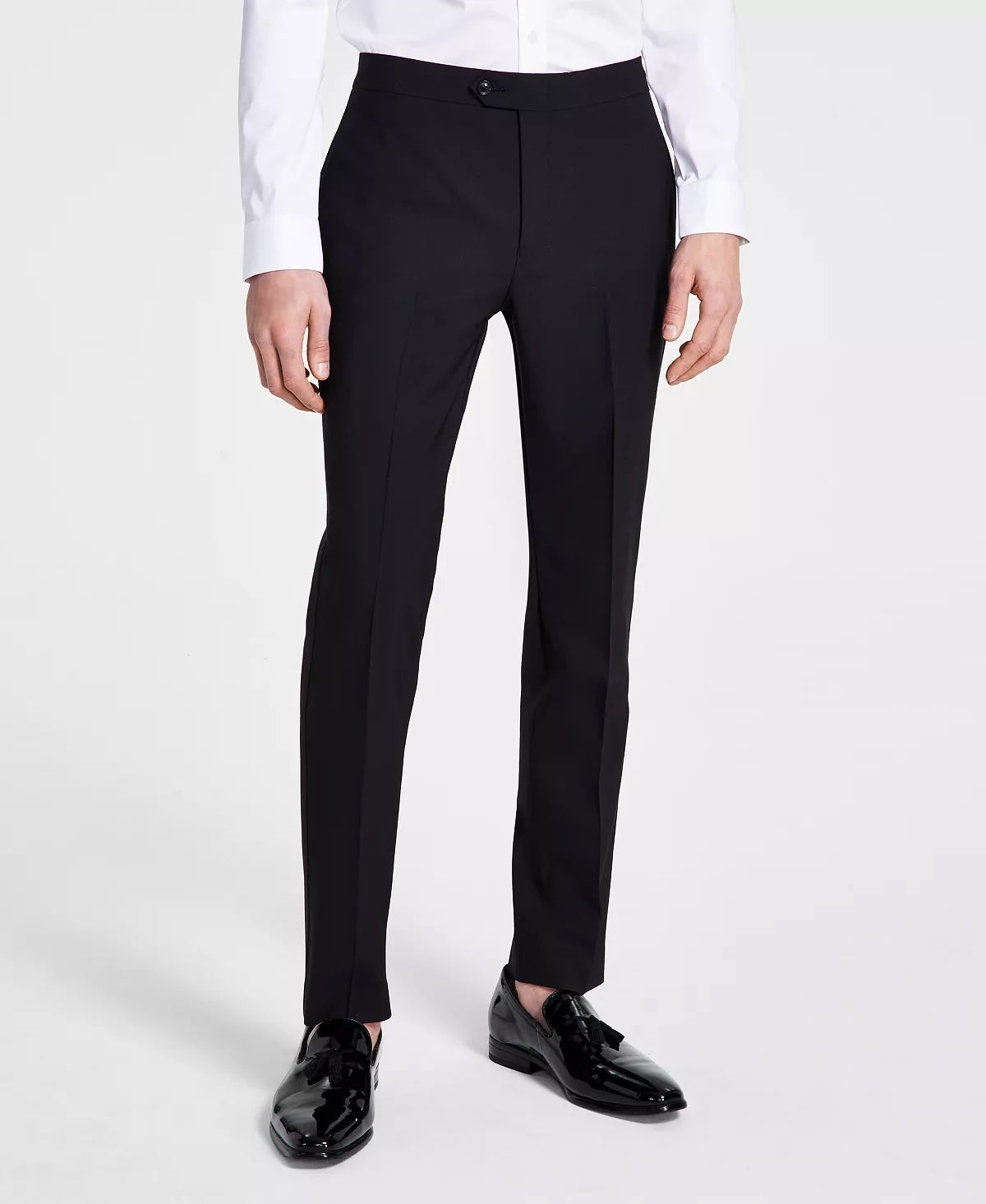 Bar Iii Mens Slim fit Tuxedo Pants 36 / 30 Black Solid