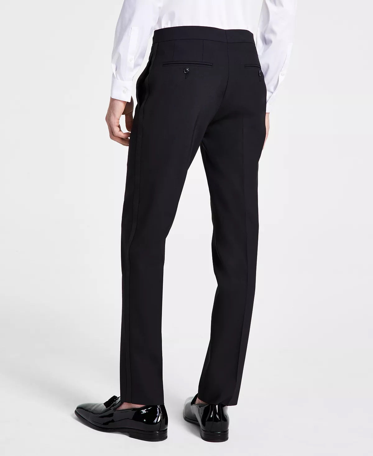 Bar III Mens Slim fit Wool Tuxedo Pants 30 / 32 Black Solid