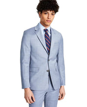 Calvin Klein Mens Skinny fit Suit Jacket Blazer 36 R Powder Blue Solid Stretch