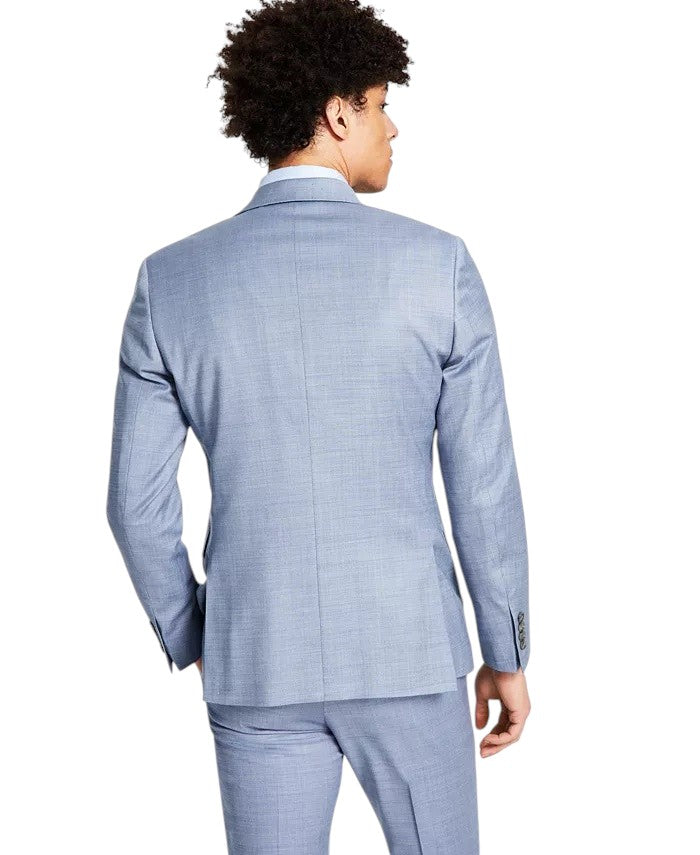 Calvin Klein Mens Skinny fit Suit Jacket Blazer 36 R Powder Blue Solid Stretch