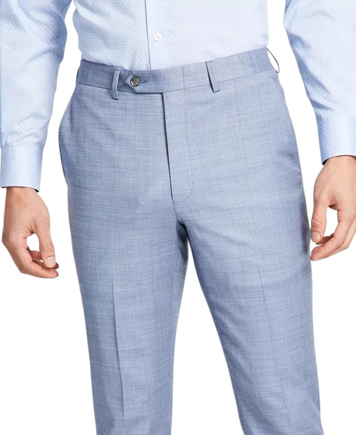 Calvin Klein Mens Skinny fit Dress Pants 33 / 30 Light Blue Solid Stretch