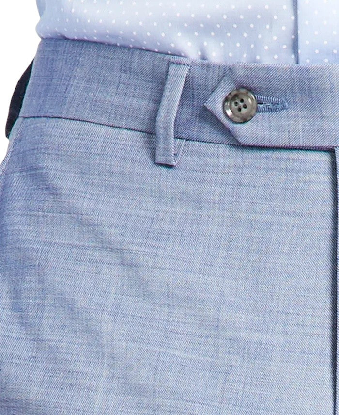 Calvin Klein Mens Skinny fit Dress Pants 30 / 30 Light Blue Solid Stretch Wool