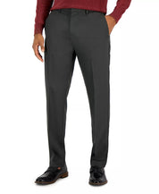 Perry Ellis Portfolio Mens Modern fit Dress Pants 34 / 34 Charcoal Grey Solid
