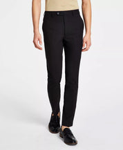 Calvin Klein Mens Skinny fit Dress Pants 32 / 29 Black Solid