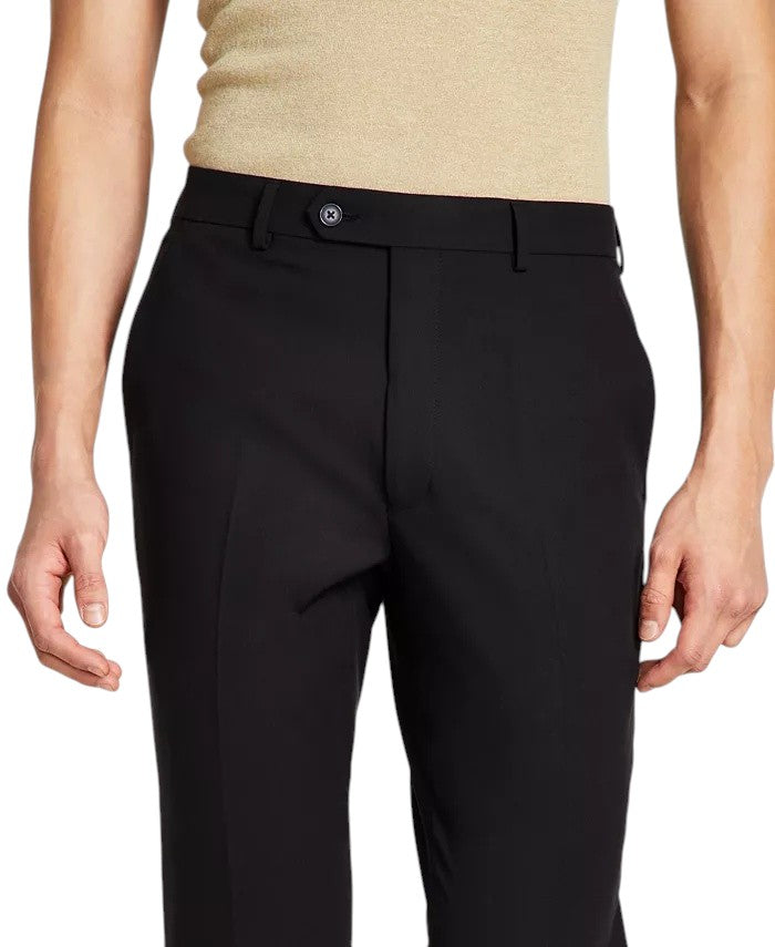 Calvin Klein Mens Skinny fit Dress Pants 38 / 30 Black Solid Stretch