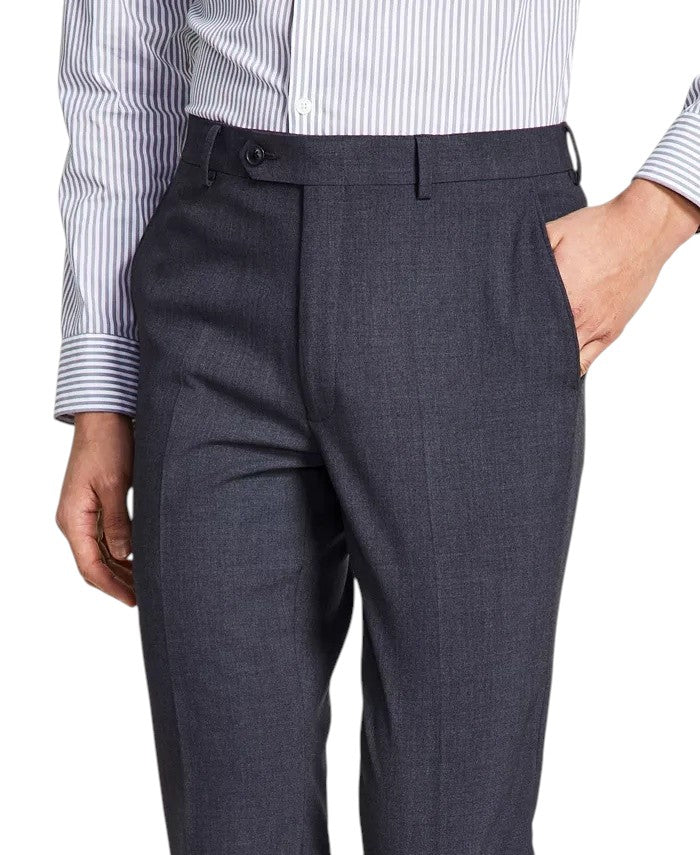 Calvin Klein Mens Skinny fit Dress Pants 34 / 29 Dark Gray Solid