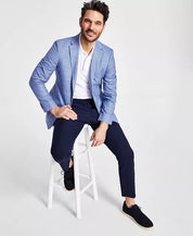 Tommy Hilfiger Mens Modern fit Sport Coat Blazer 36 S Light Blue Check