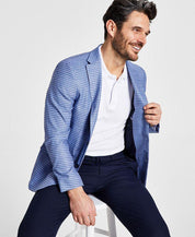 Tommy Hilfiger Mens Modern fit Sport Coat Blazer 40 L Blue Check