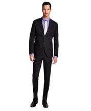 Kenneth Cole Mens Slim fit 2 Piece Suit 38 S / 31 Waist Black Solid