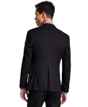 Kenneth Cole Mens Slim fit 2 Piece Suit 38 S / 31 Waist Black Solid