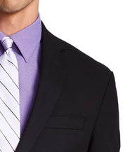 Kenneth Cole Mens Slim fit 2 Piece Suit 38 S / 31 Waist Black Solid