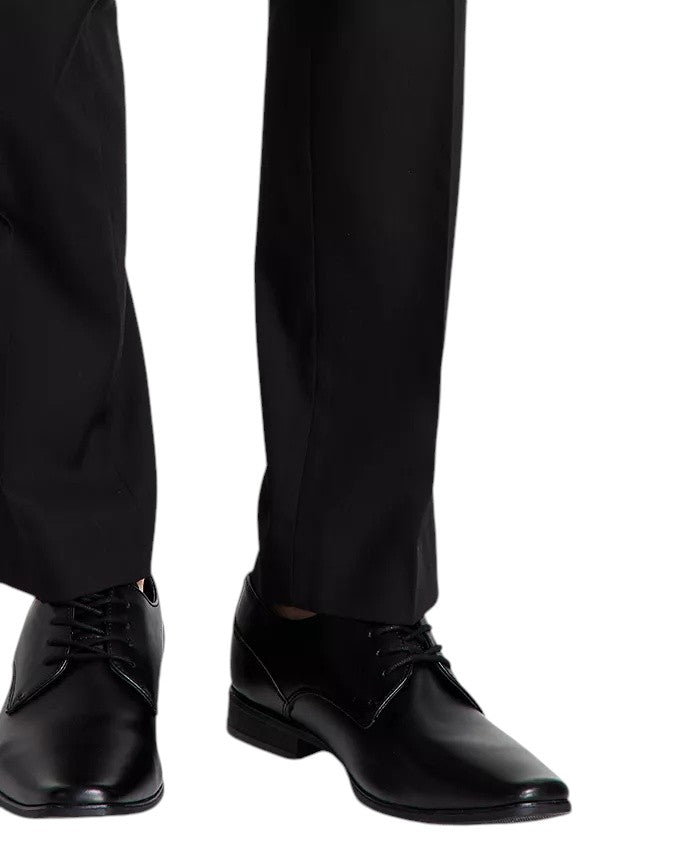 Kenneth Cole Mens Slim fit 2 Piece Suit 48 R / 42 Waist Black Solid Stretch