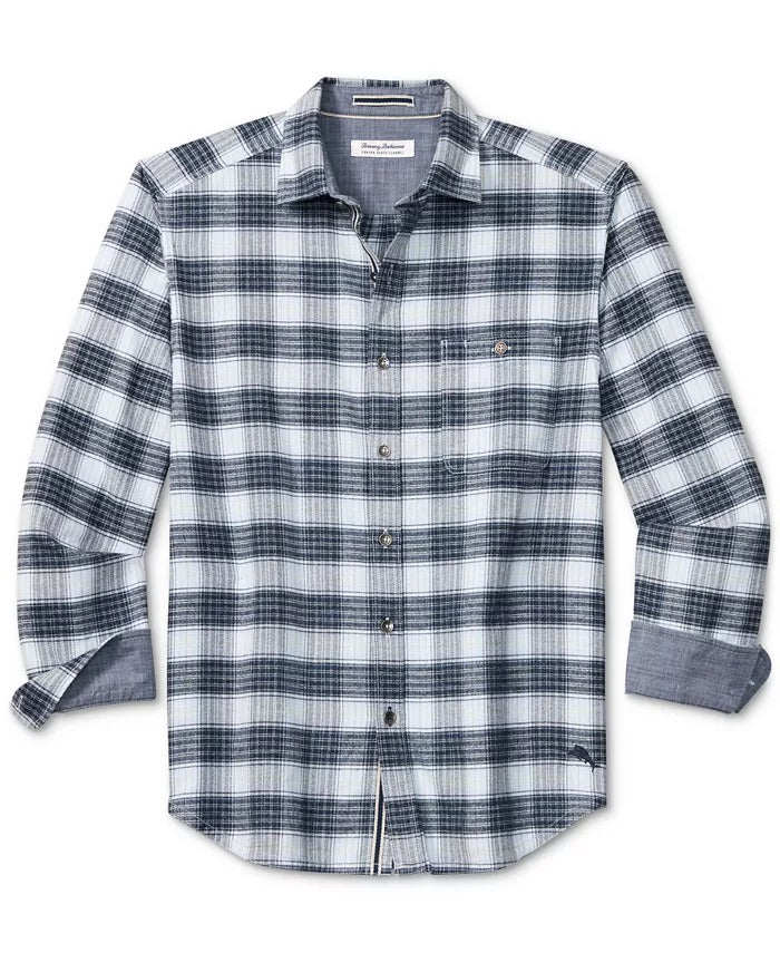 Tommy Bahama Men's Beach Rancho Check Button Down Shirt 3XL XXXL Blue