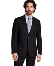 Kenneth Cole Mens Slim fit Suit Jacket Blazer 46 R Black Solid