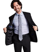 Kenneth Cole Mens Slim fit Suit Jacket Blazer 46 R Black Solid