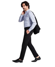 Kenneth Cole Mens Slim fit Dress Pants 40 / 32 Black Solid Stretch