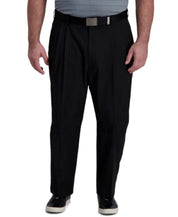 Haggar Mens Classic fit Dress Pants 44 / 30 Black Solid