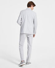 Kenneth Cole Reaction Mens Slim-Fit Suit Silver 44 R / 35 X 32