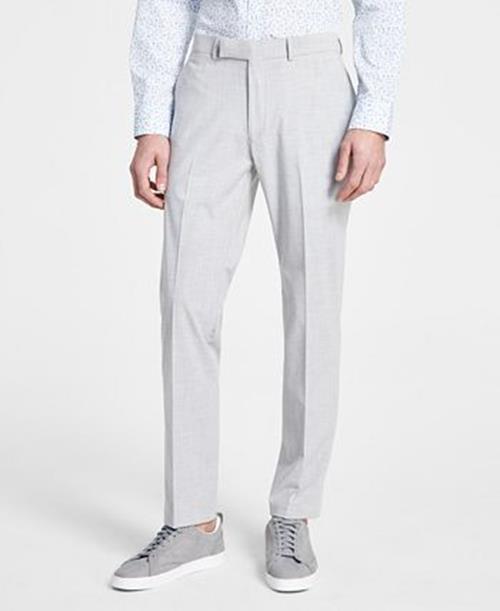 Kenneth Cole Reaction Mens Slim-Fit Suit Pants Silver 40 X 32