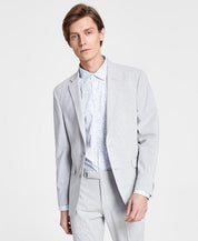 Kenneth Cole Reaction Mens Slim-Fit Suit Silver 44 R / 35 X 32