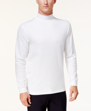 Club Room Mens Solid Mock Neck Shirt Bright White 2XL