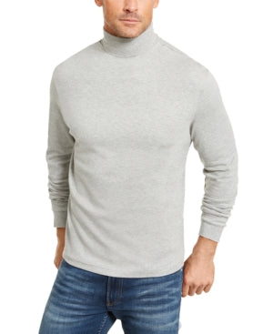 Club Room Men's Grey Turtleneck Long Sleeve Shirt Large
