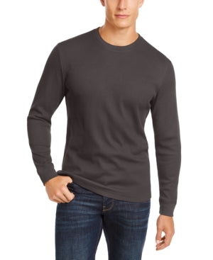 Club Room Men's Thermal Crewneck Long Sleeve Shirt 3XL XXXL Dark Gray