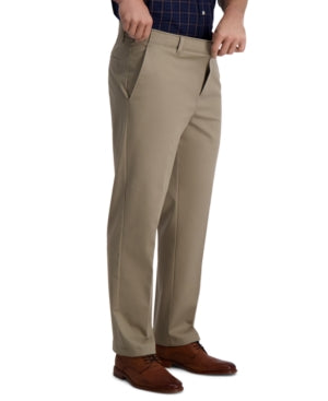 Haggar Mens Classic fit Dress Pants 36 / 34 Beige Solid