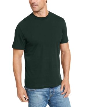 Mens Dark Green Xxl Cotton Crewneck Tshirt