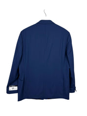 Perry Ellis Portfolio Mens Modern fit Suit Jacket Blazer 43 R Blue Solid Stretch