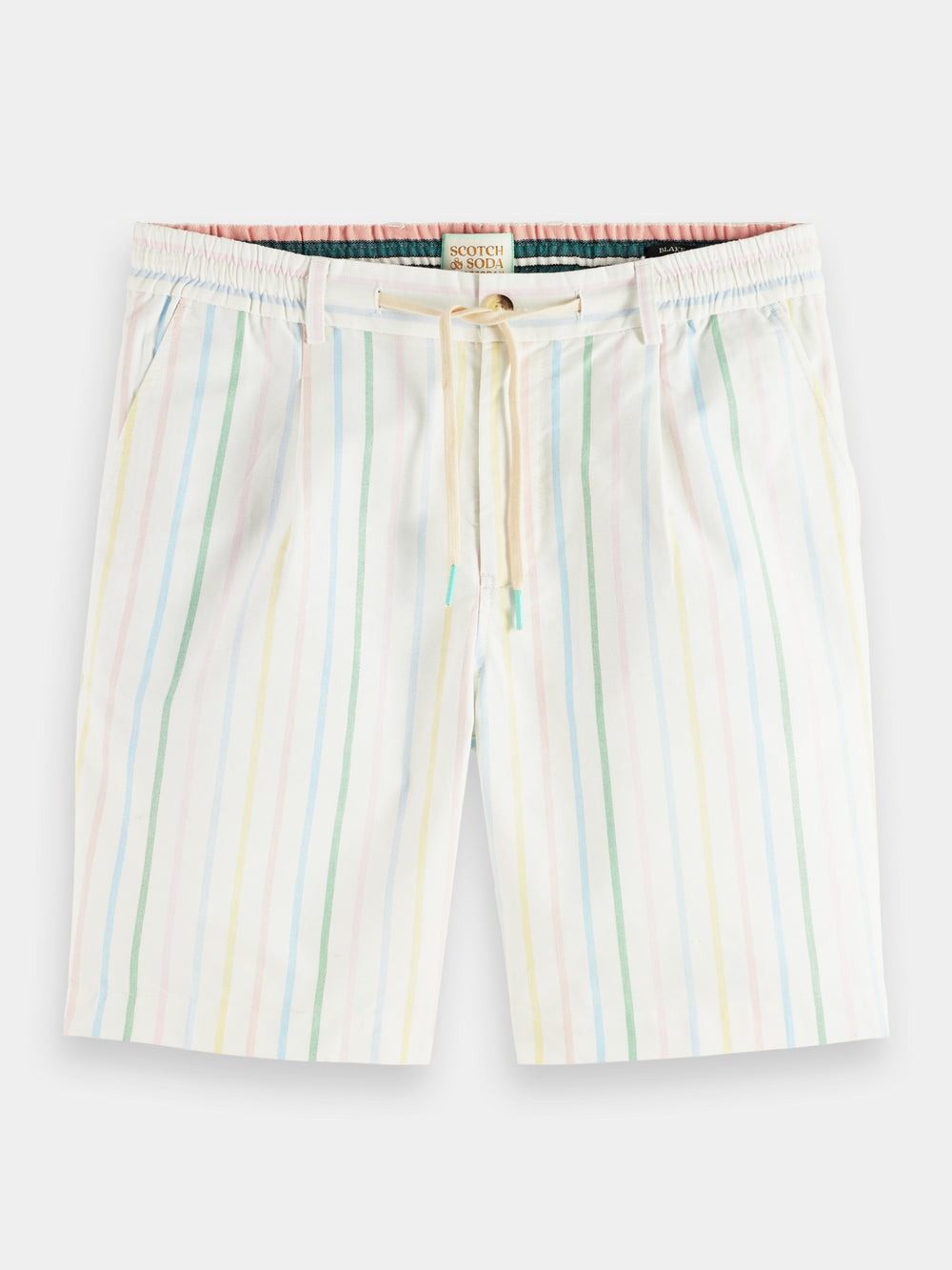 Scotch & Soda Mens Blake striped Bermuda shorts Size 34 White Multicolor Stripes