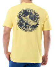 Guy Harvey Men's Stamp Pocket Tshirt Large Yellow