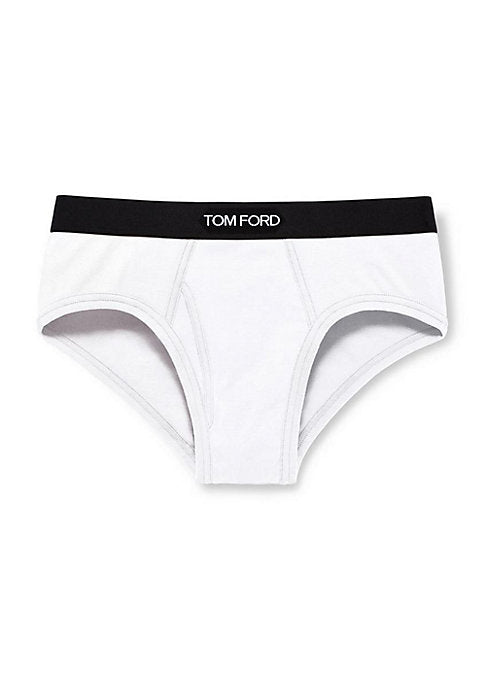 Tom Ford Mens Regular Fit Briefs Underwear XL White