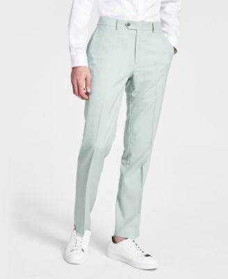 Bar III Men's Suit Pants Slim-Fit Sharkskin Green 36 x 32