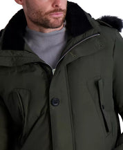 Karl Lagerfeld Paris Men's Down Cold Weather Parka Coat Green XL