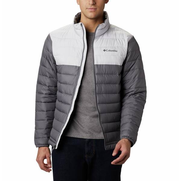 Columbia Mens Powder Lite Puffer Jacket Coat Large Grey